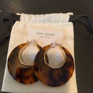 Kate Spade tortoise shell hoop earrings